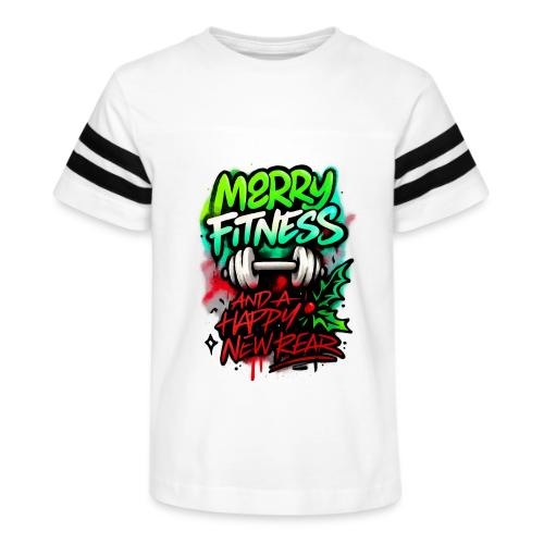 Merry Fitness Christmas Gym Humor - Kid's Football Tee