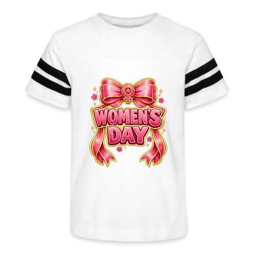 Cute Pink Bow Women’s Day Feminist Symbol - Kid's Football Tee