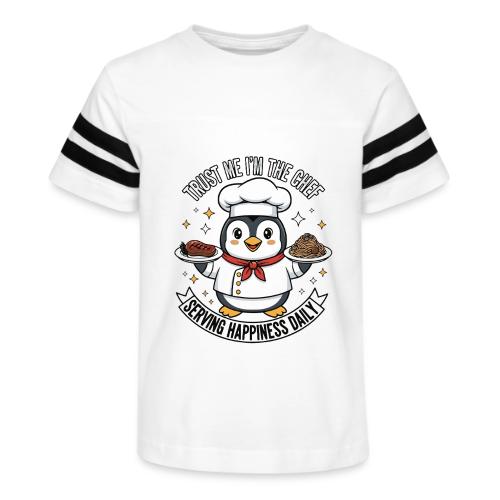 cute Penguin Chef-Funny Cartoon Daily Happiness - Kid's Football Tee