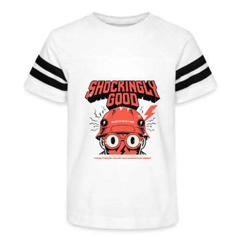 Funny Shockingly Good Electrician - Kid's Football Tee