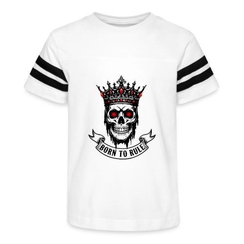 Born to Rule Skull King - Kid's Football Tee