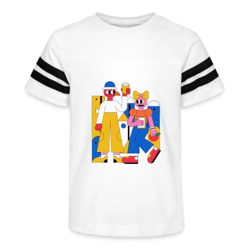 Bold Geometric Duo Pop Art - Kid's Football Tee