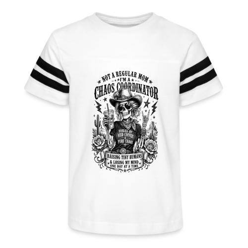 Chaos Coordinator Mom Skeleton Cowgirl - Kid's Football Tee