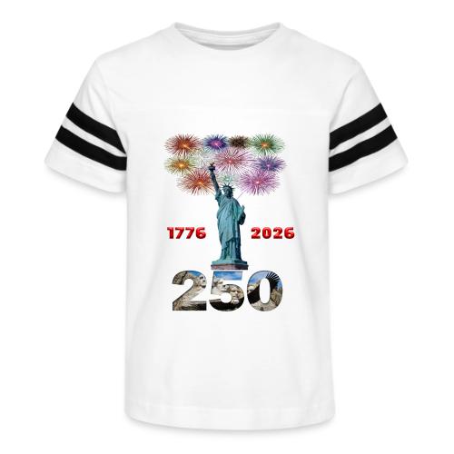 1776 - 2026 | 250 Years USA | Fireworks - Kid's Football Tee