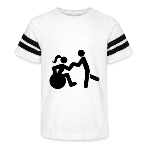Dancing lady wheelchair user with man - Kid's Vintage Sports T-Shirt