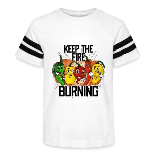 keep the fire burning - Kid's Football Tee