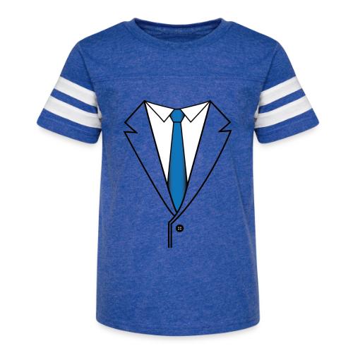 Suit with Blue Tie - Kid's Football Tee