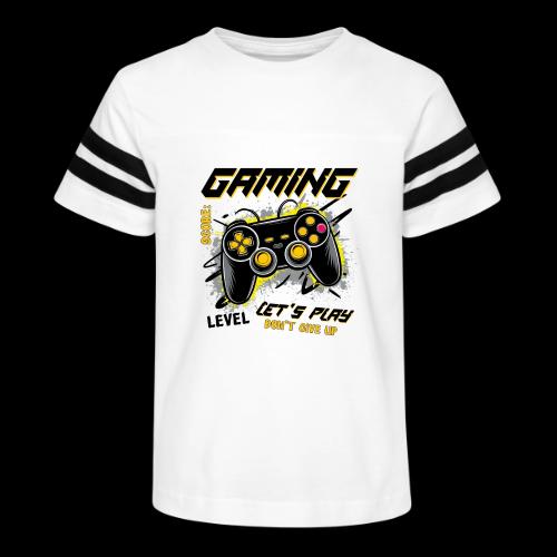 Gaming: Let's Play, Don't Give Up - Kid's Football Tee