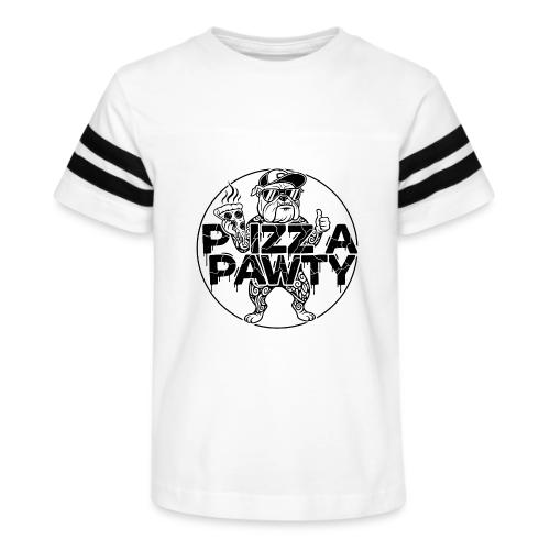 Pizza Pawty Bulldog T-Shirt | Funny Dog Pizza Tee - Kid's Football Tee