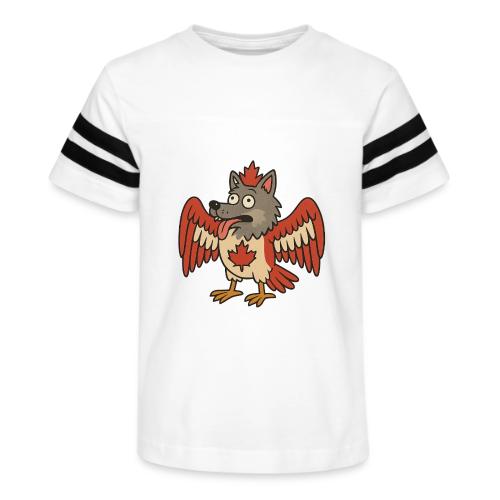 Maple-Mad Wolfbird – Quirky Canadian Creature - Kid's Football Tee