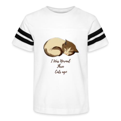 I Was Normal Three Cats Ago Funny Cat T-Shirt - Kid's Football Tee