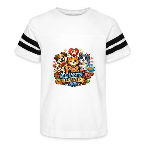 Pet Lover Forever Cute Cats & Dogs - Kid's Football Tee