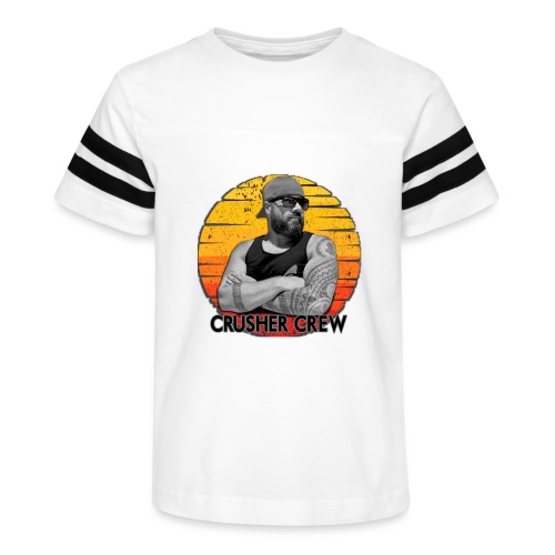Crusher Crew Carl Crusher Sunset Circle - Kid's Vintage Sports T-Shirt