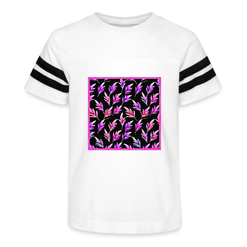 Colorful Leaf Magic: Neon Delight - Kid's Football Tee
