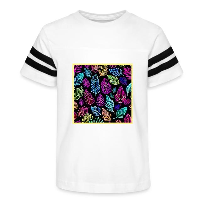 Luminous Foliage Tapestry: Neon Leaves Symphony