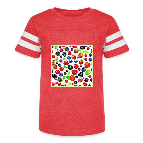 Berry Burst: Fruity Pattern - Kid's Football Tee