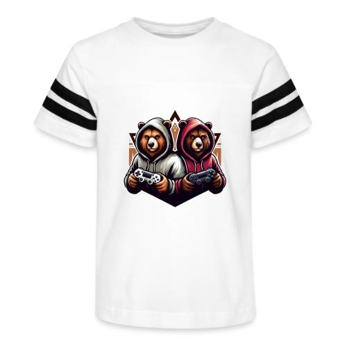 2 grizzlies gamer bears - Kid's Football Tee