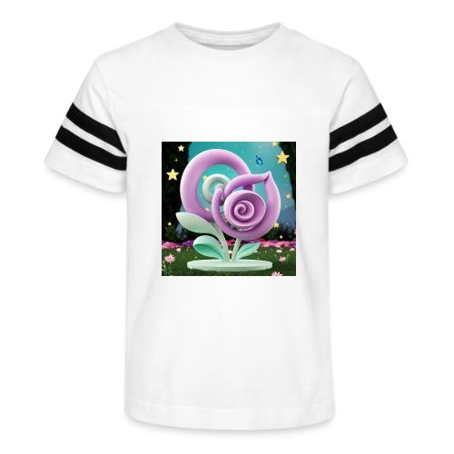 Lila Bloom | Double Floral Eco-Inspired Art - Kid's Football Tee