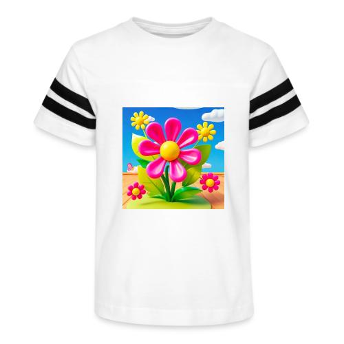 Pink Floral Peace | Sky & Nature Design - Kid's Football Tee