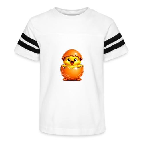Easter Chick Orange - Kid's Football Tee