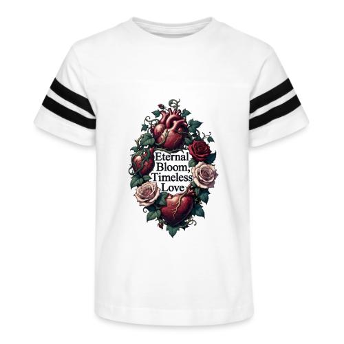 Eternal Bloom Timeless Love Entwined Hearts T-Shir - Kid's Football Tee