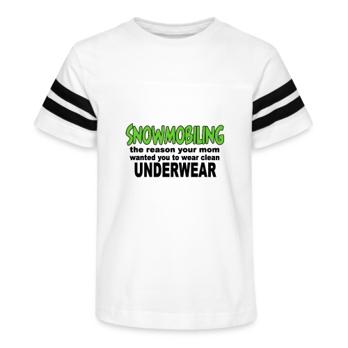 Snowmobiling Underwear - Kid's Football Tee