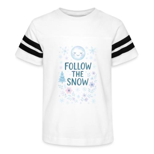 Follow the Snow – Cozy Winter Watercolor - Kid's Football Tee