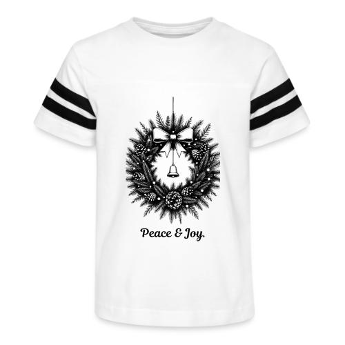 Peace & Joy T-Shirt | Minimalist Elegant Christmas - Kid's Football Tee