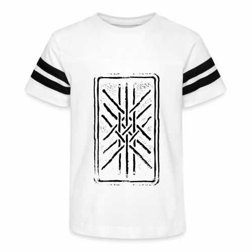 Web of Wyrd grid Skulds Web Net Bindrune symbol - Kid's Vintage Sports T-Shirt
