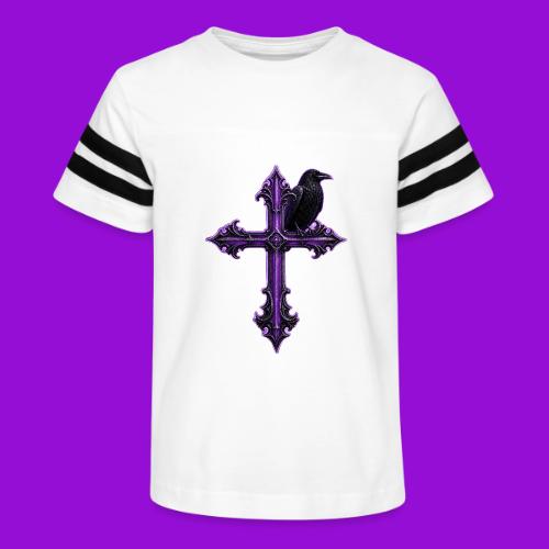 Gothix Raven Cross - Kid's Football Tee