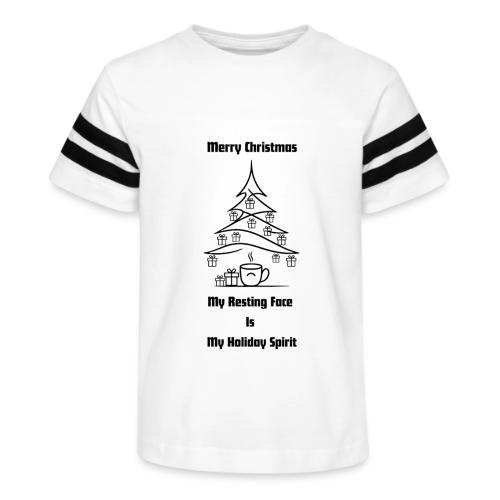 My Resting Face Is My Christmas Spirit T-Shirt - Kid's Football Tee