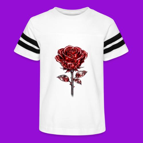 2 Set - Silver and Gold Roses - Kid's Football Tee