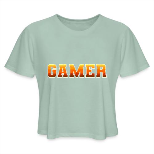 Gamer Varsity Gradient Design for Apparel - Women's Cropped T-Shirt
