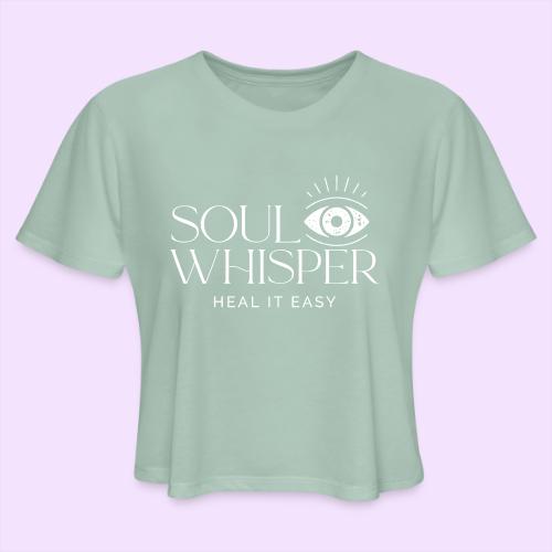 Soul Whisper - White Design - Women's Cropped T-Shirt