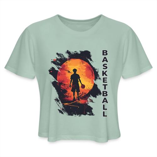 Basketball Blaze - Women's Cropped T-Shirt