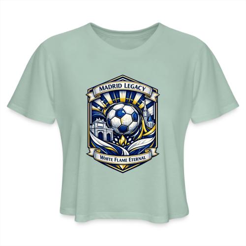 Madrid White Legacy T Shirt, Madrid Fan Gift - Women's Cropped T-Shirt
