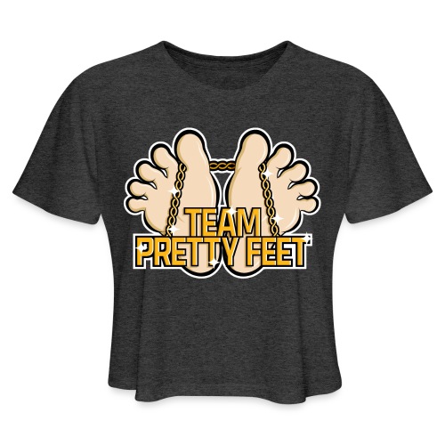 Team Pretty Feet™ Gold Chain (Kawaii Style) - Women's Cropped T-Shirt