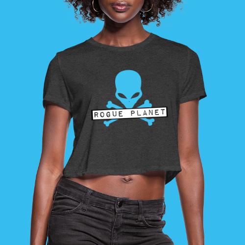 Rogue Planet Alien Skull - Women's Cropped T-Shirt
