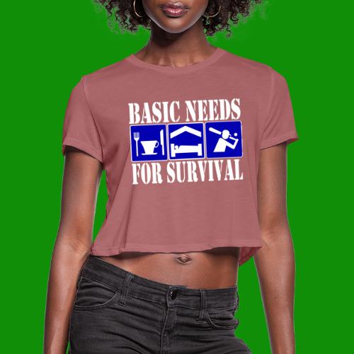 Softball/Baseball Basic Needs - Women's Cropped T-Shirt