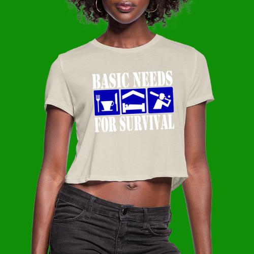 Softball/Baseball Basic Needs - Women's Cropped T-Shirt