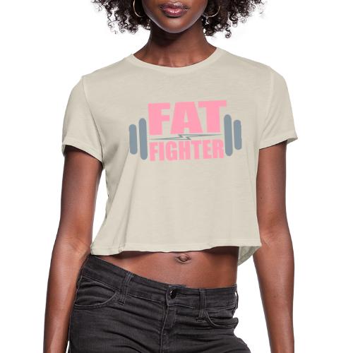 Fat Fighter - Women's Cropped T-Shirt