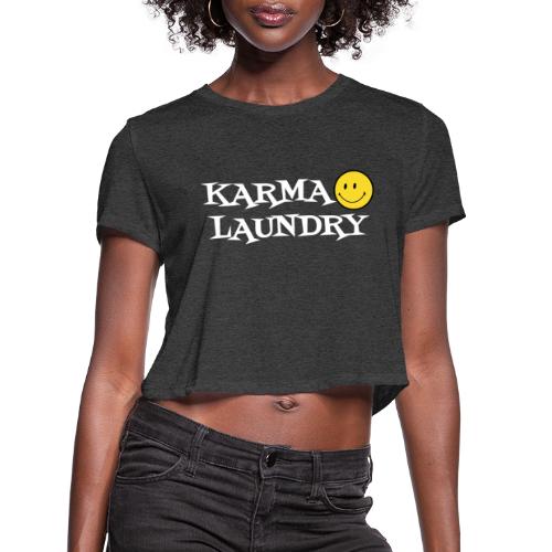 KARMA LAUNDRY WHITE - Women's Cropped T-Shirt