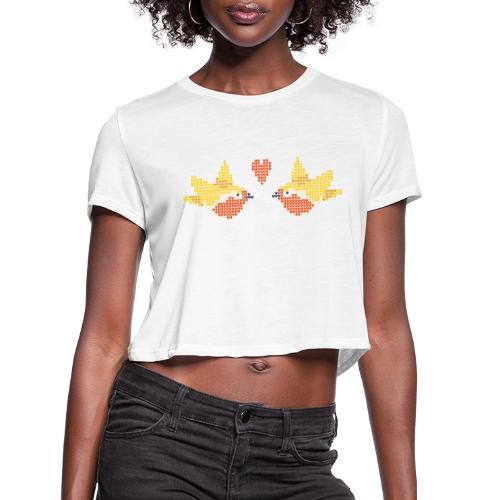 love birds - Women's Cropped T-Shirt