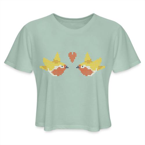 love birds - Women's Cropped T-Shirt