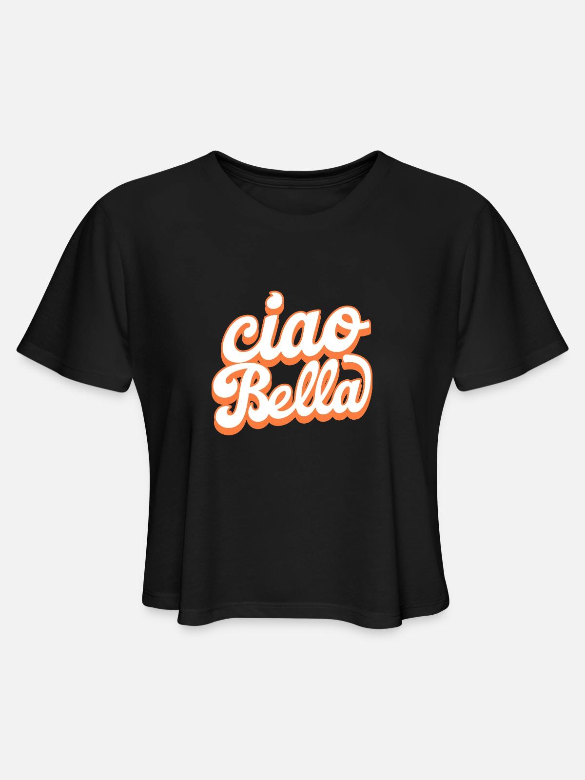 Ciao Bella - Women's Cropped T-Shirt - mauve - Front - Camila (177cm)