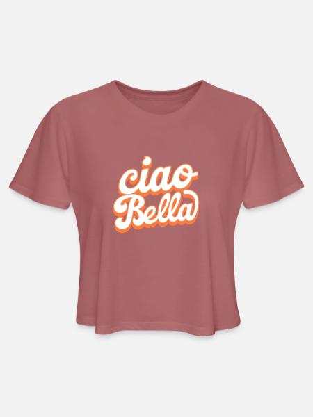 - Women's Cropped T-Shirt - mauve - Front