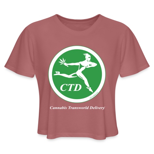 Cannabis Transworld Delivery - Green-White - Women's Cropped T-Shirt
