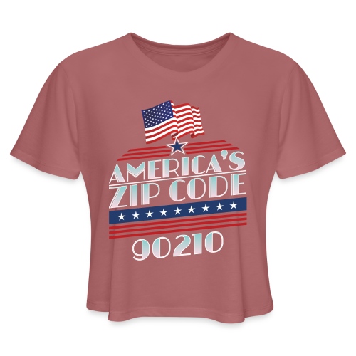 90210 Americas ZipCode Merchandise - Women's Cropped T-Shirt