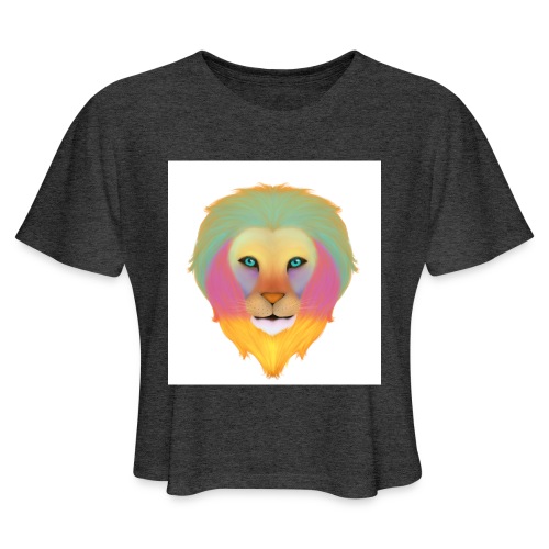 Rainbow lion - Women's Cropped T-Shirt