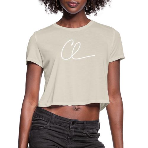 CL Signature (White) - Women's Cropped T-Shirt